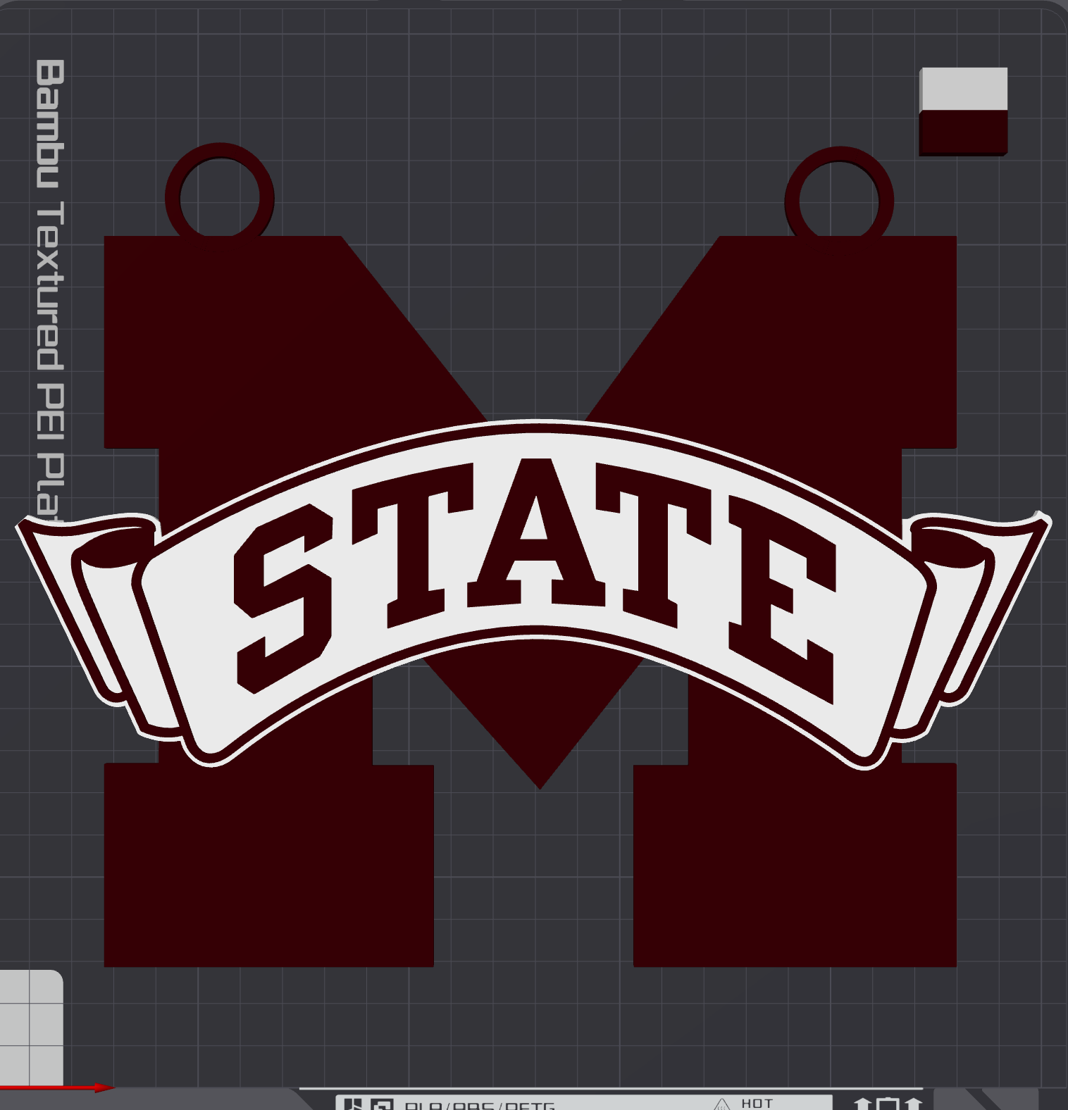 Mississippi State Bulldogs Oversized Necklace Logo