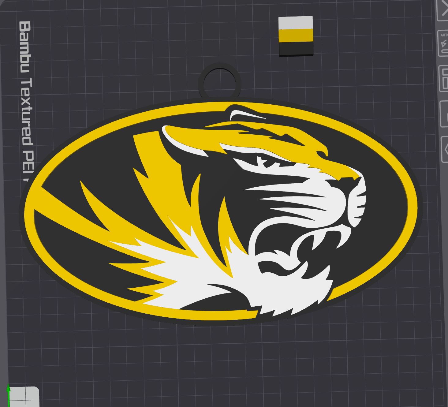 Missouri Tigers Oversized Necklace Logo
