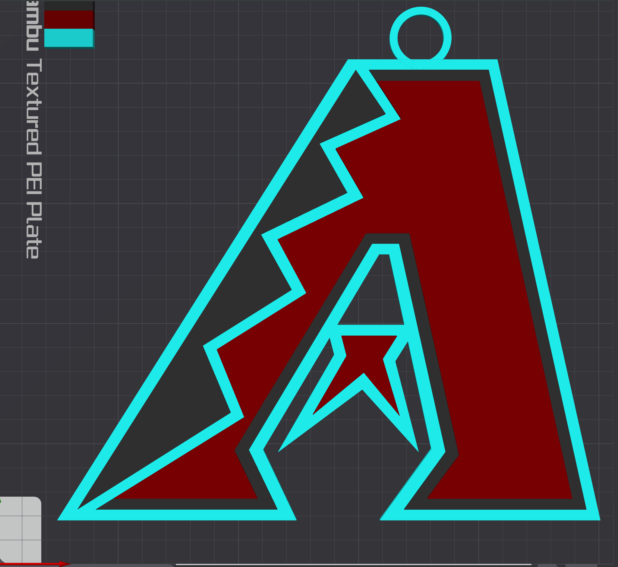 Arizona Diamondbacks Oversized Necklace Logo