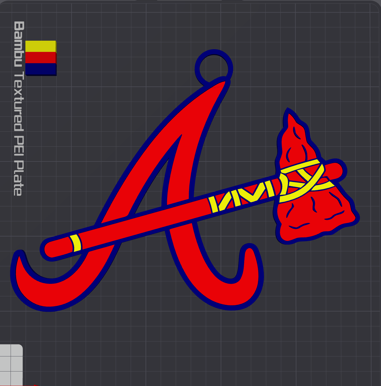 Atlanta Braves Alternate Oversized Necklace Logo