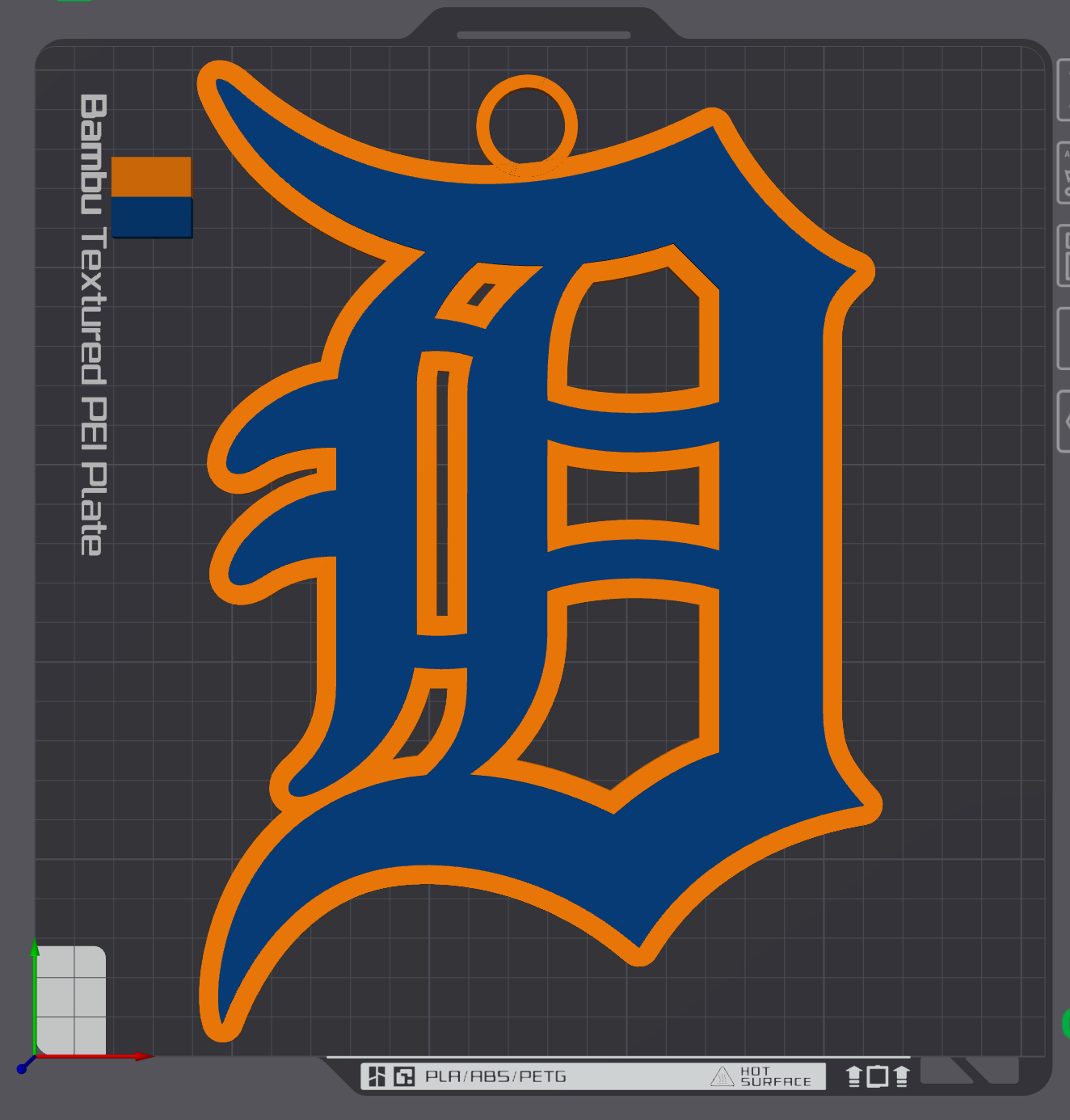 Detroit Tigers Oversized Necklace Logo