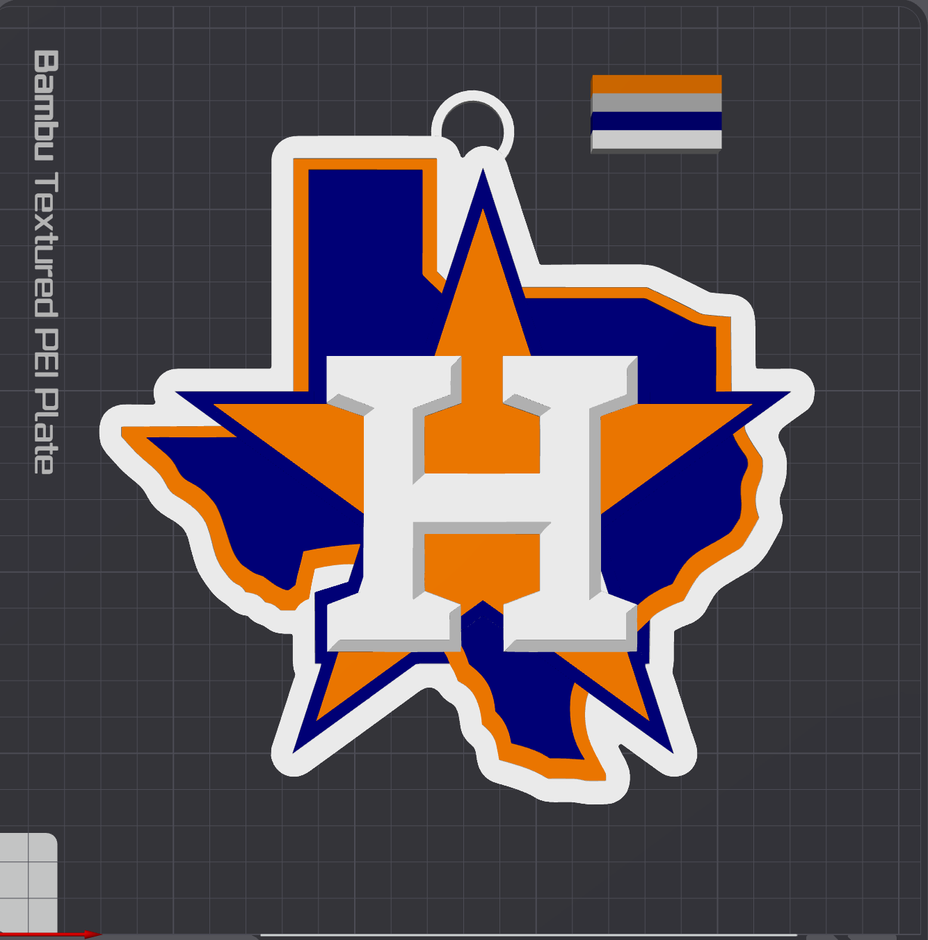 Houston Astros Alternate Oversized Necklace Logo