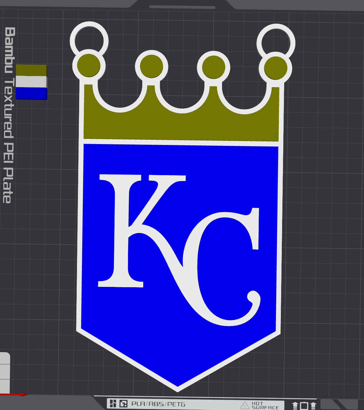 Kansas City Royals Oversized Necklace Logo