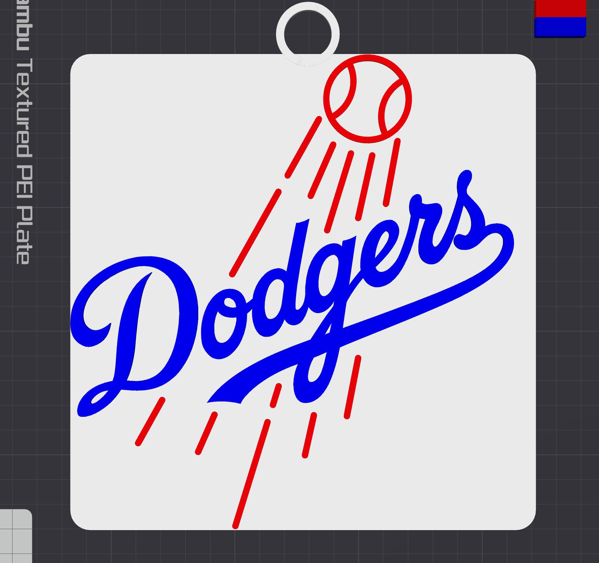 Los Angeles Dodgers Oversized Necklace Logo