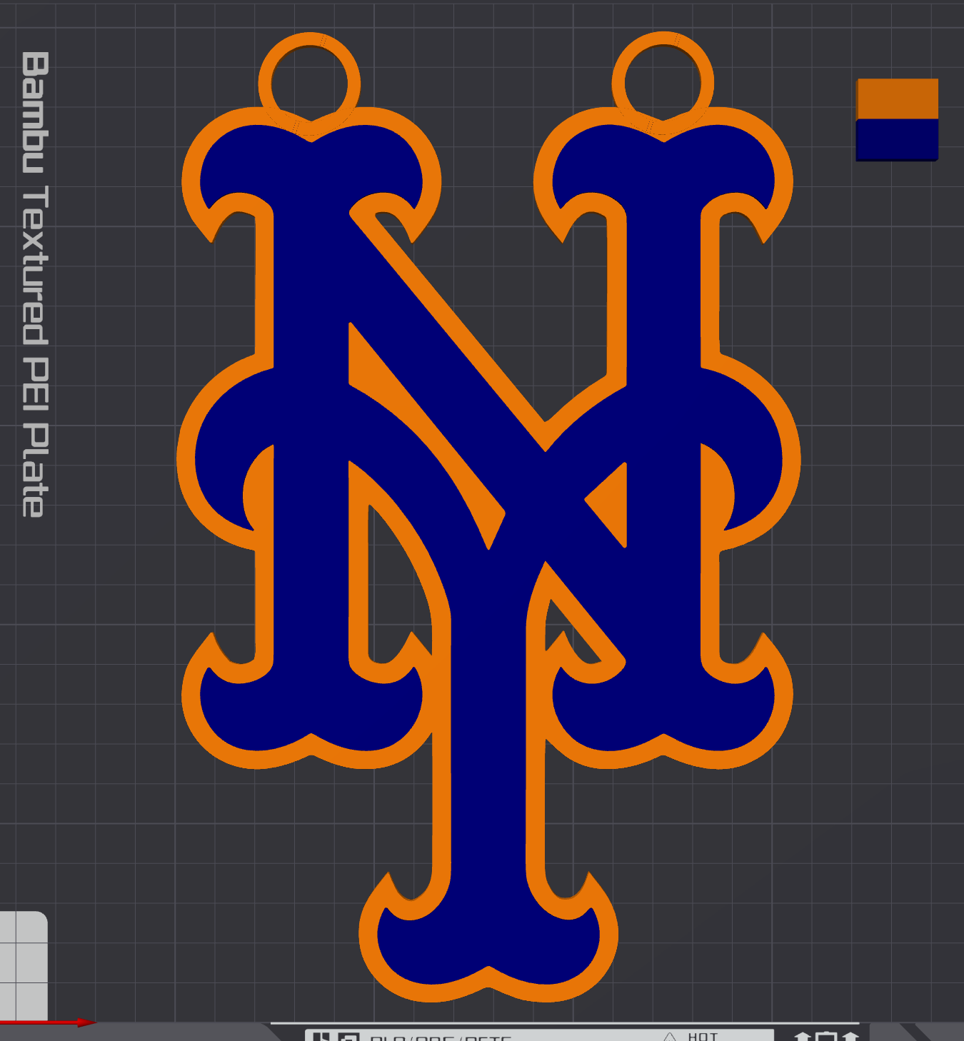 New York Mets Oversized Necklace Logo