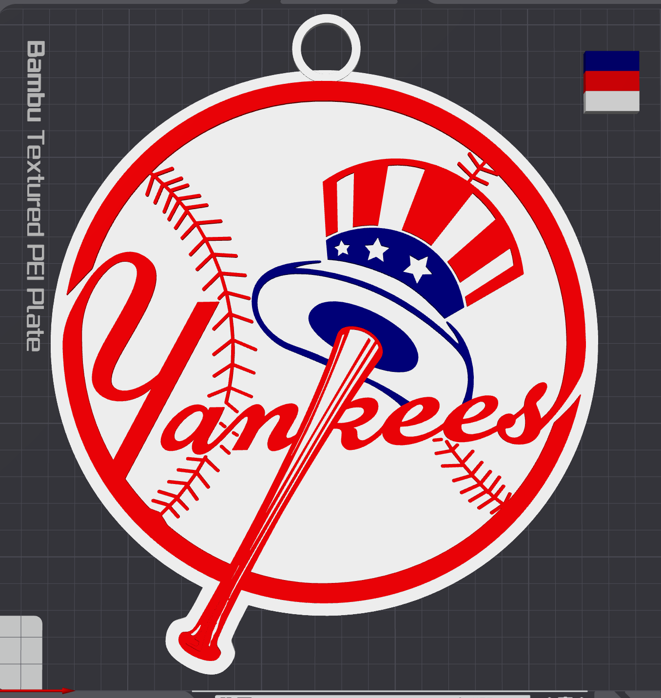 New York Yankees Retro Oversized Necklace Logo