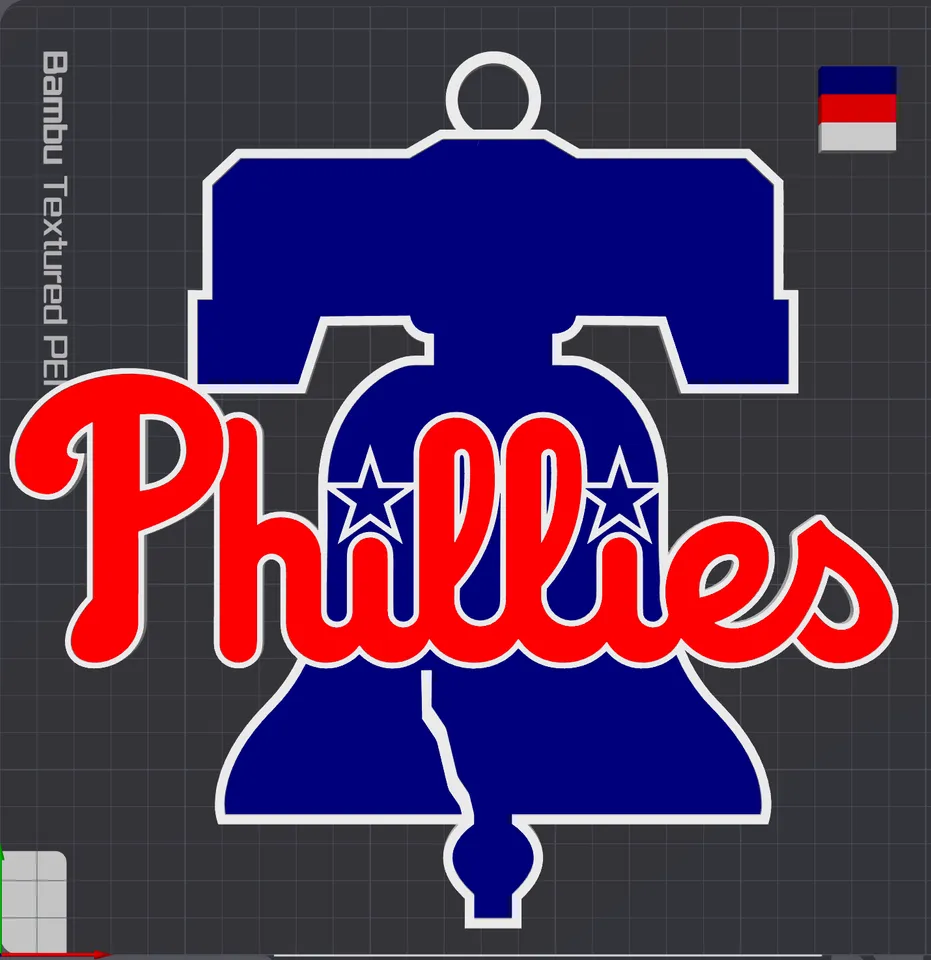 Philadelphia Phillies Oversized Necklace Logo by 3D River Designs |  Download free STL model | Printables.com, image size:931x960