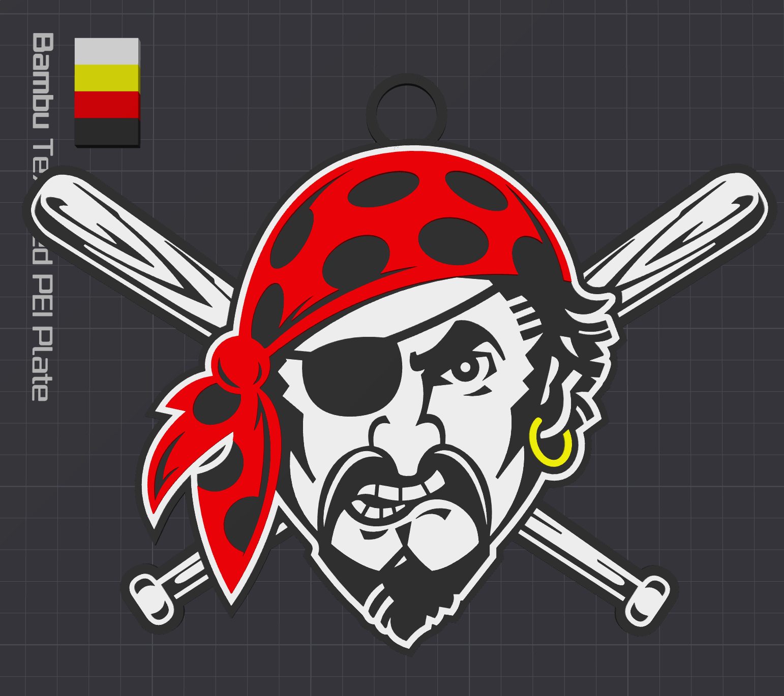 Pittsburgh Pirates Retro Oversized Necklace Logo