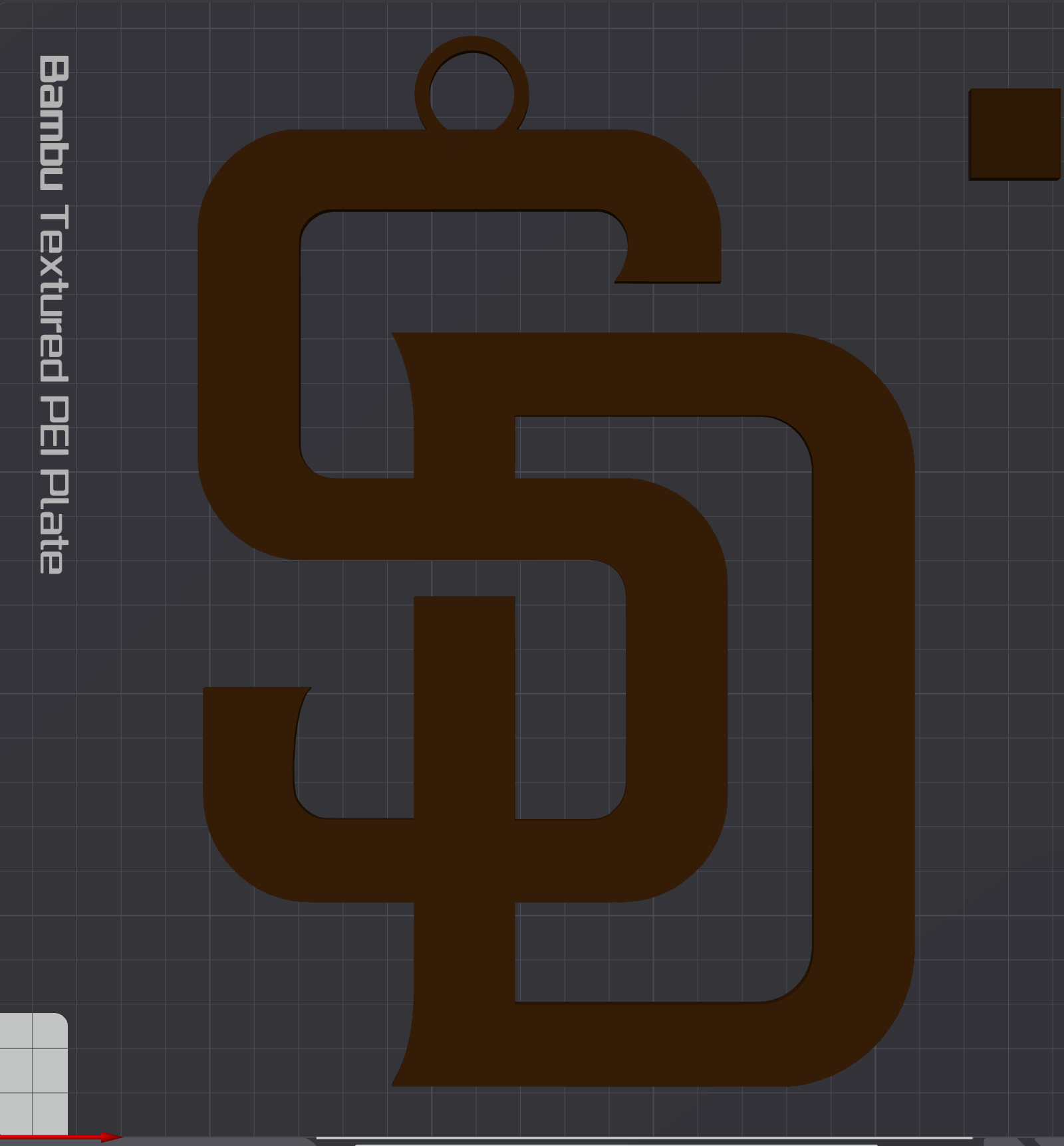 San Diego Padres Oversized Necklace Logo