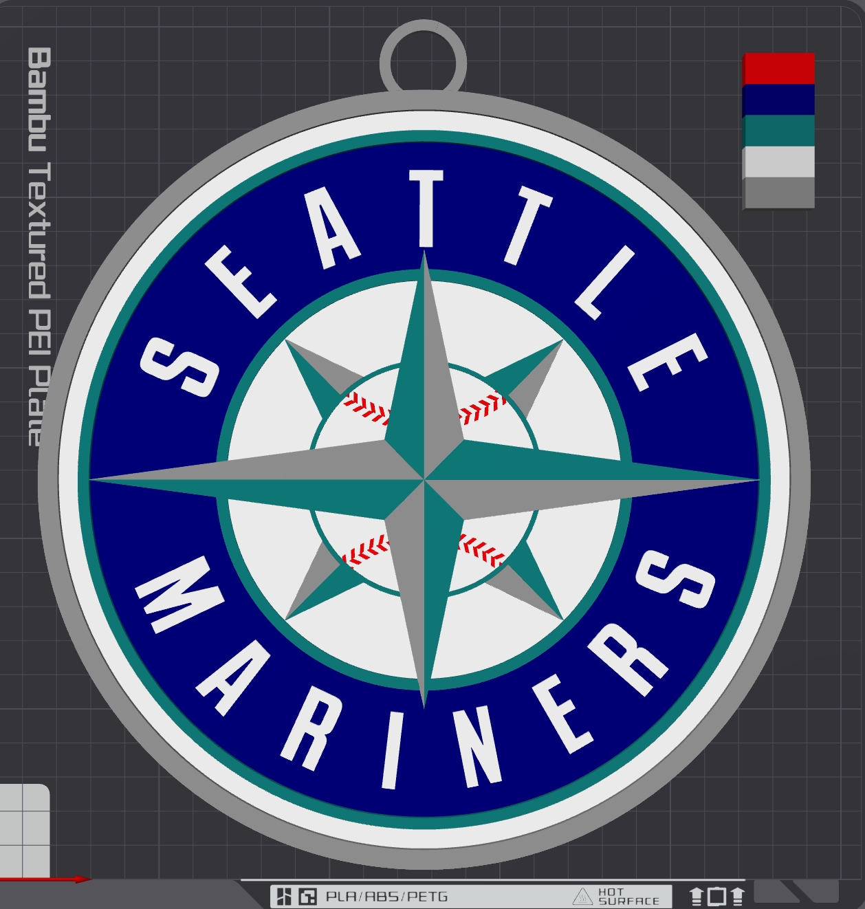 Seattle Mariners Oversized Necklace Logo