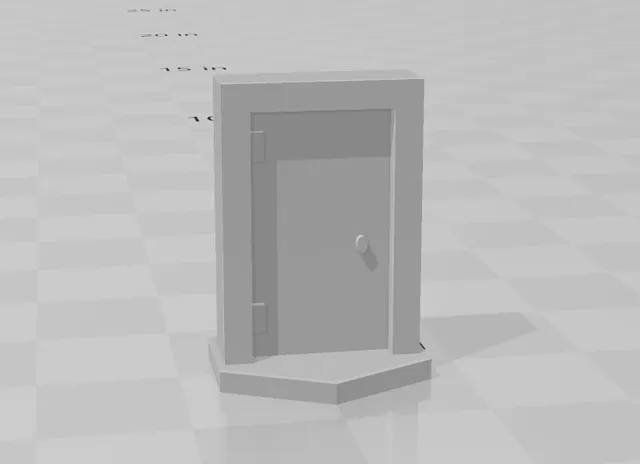 Basic Door Miniature for TTRPG