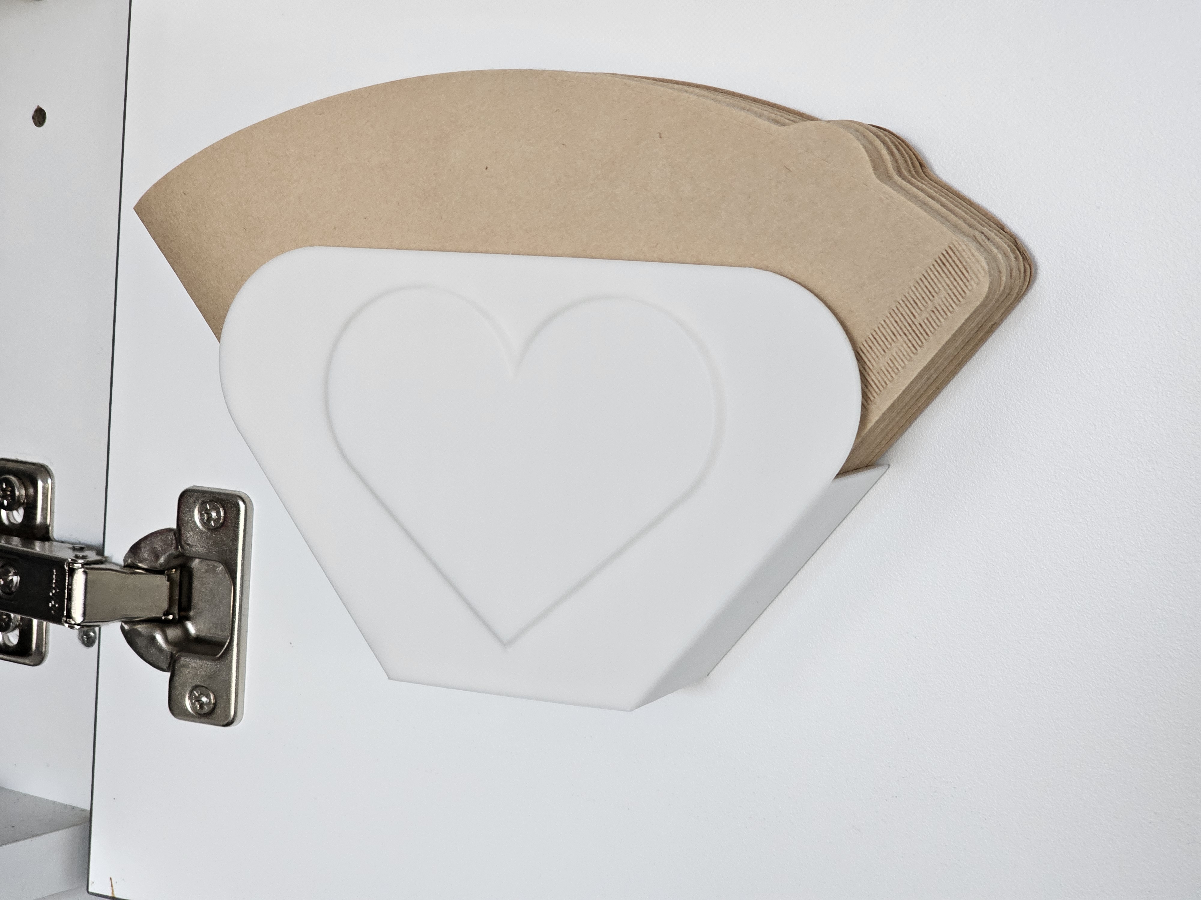 Coffee filter holder with a heart