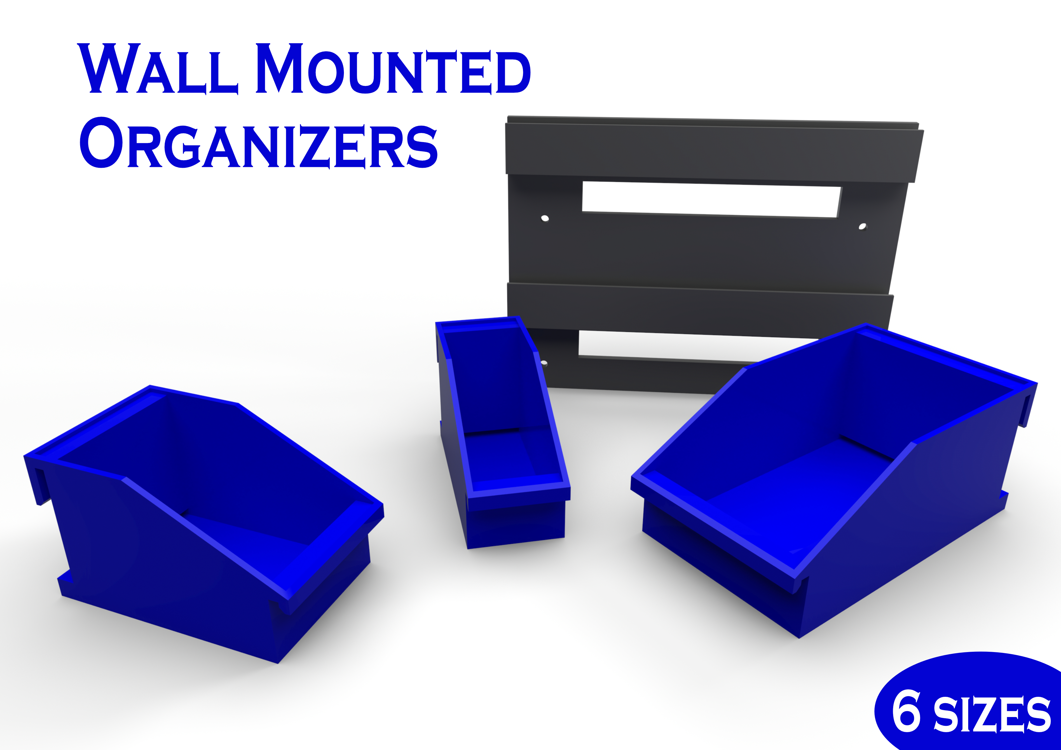Wall Mounted Organizers V2 - 6 sizes