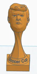 trump cup- a soccer trophy with trump's head