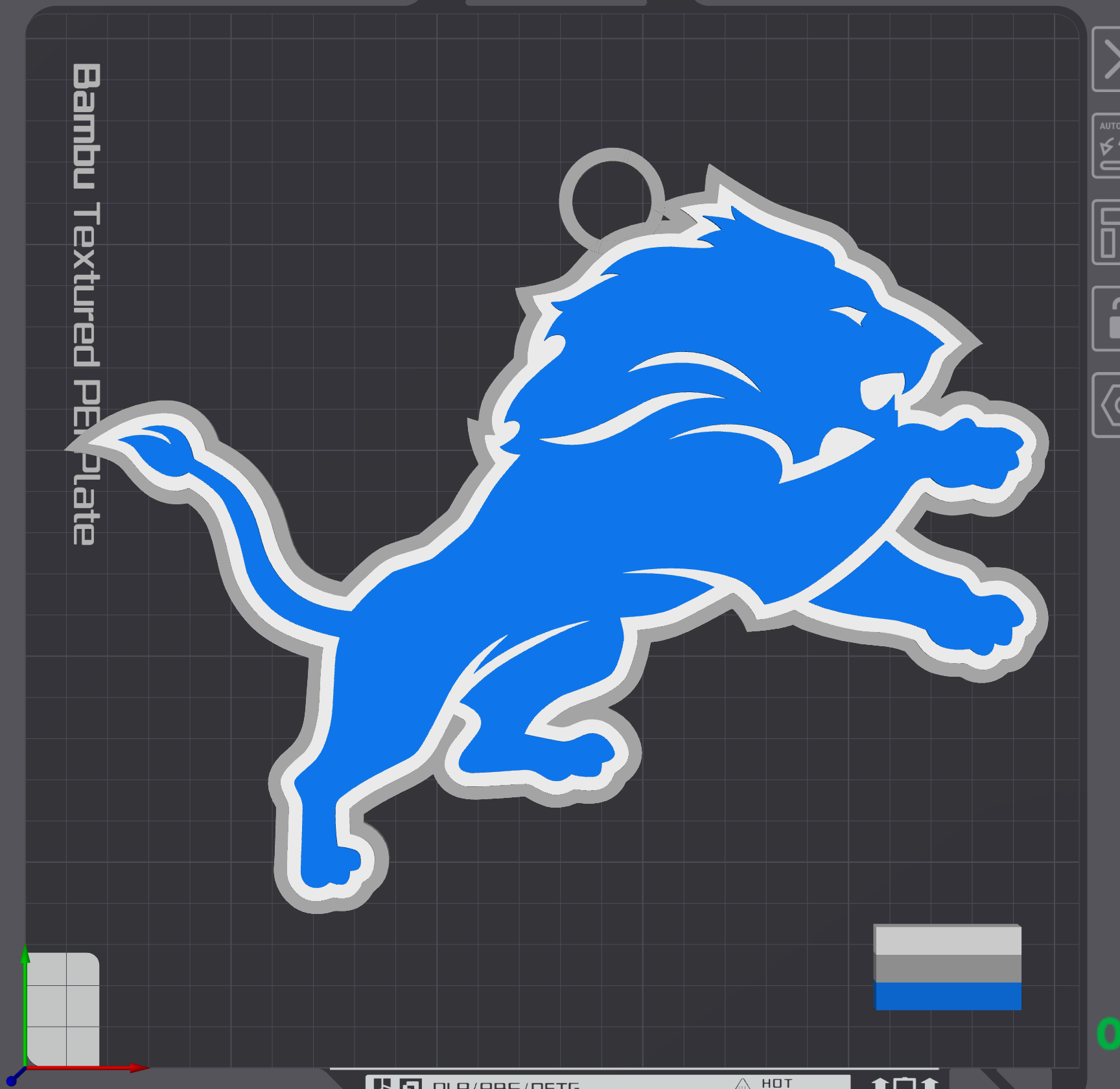 Detroit Lions Oversized Necklace Logo