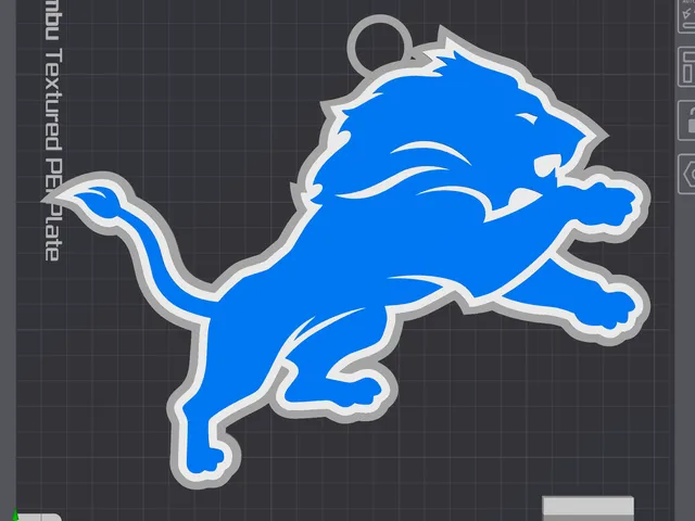 Detroit Lions Oversized Necklace Logo