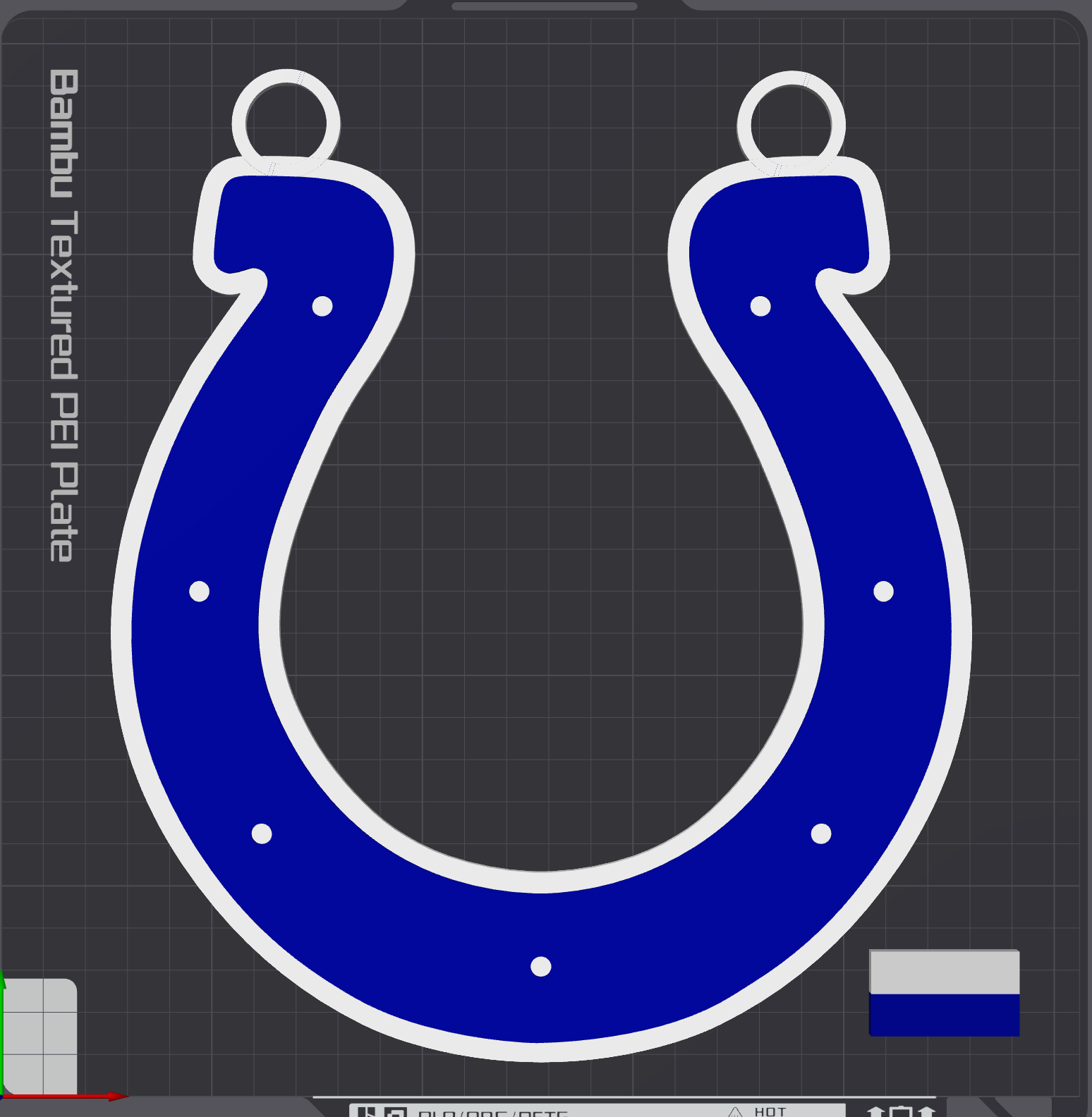 Indianapolis Colts Oversized Necklace Logo