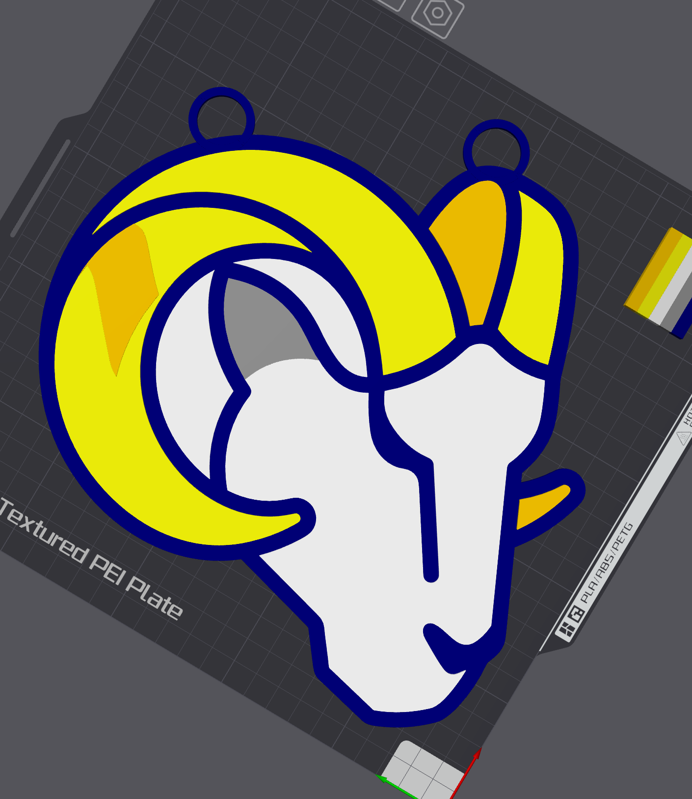 Los Angeles Rams Oversized Necklace Logo