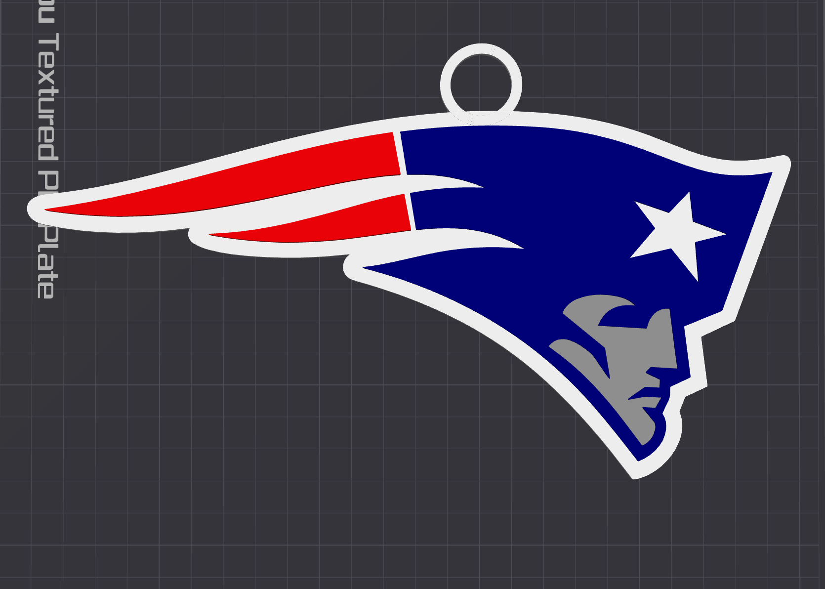 New England Patriots Oversized Necklace Logo