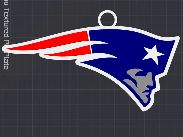 New England Patriots Oversized Necklace Logo