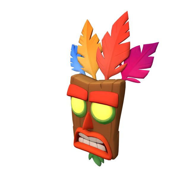 aku/aku！キャンバスアート Crash Bandicoot Aku Aku Art - Pencil Art Available- A4/4
