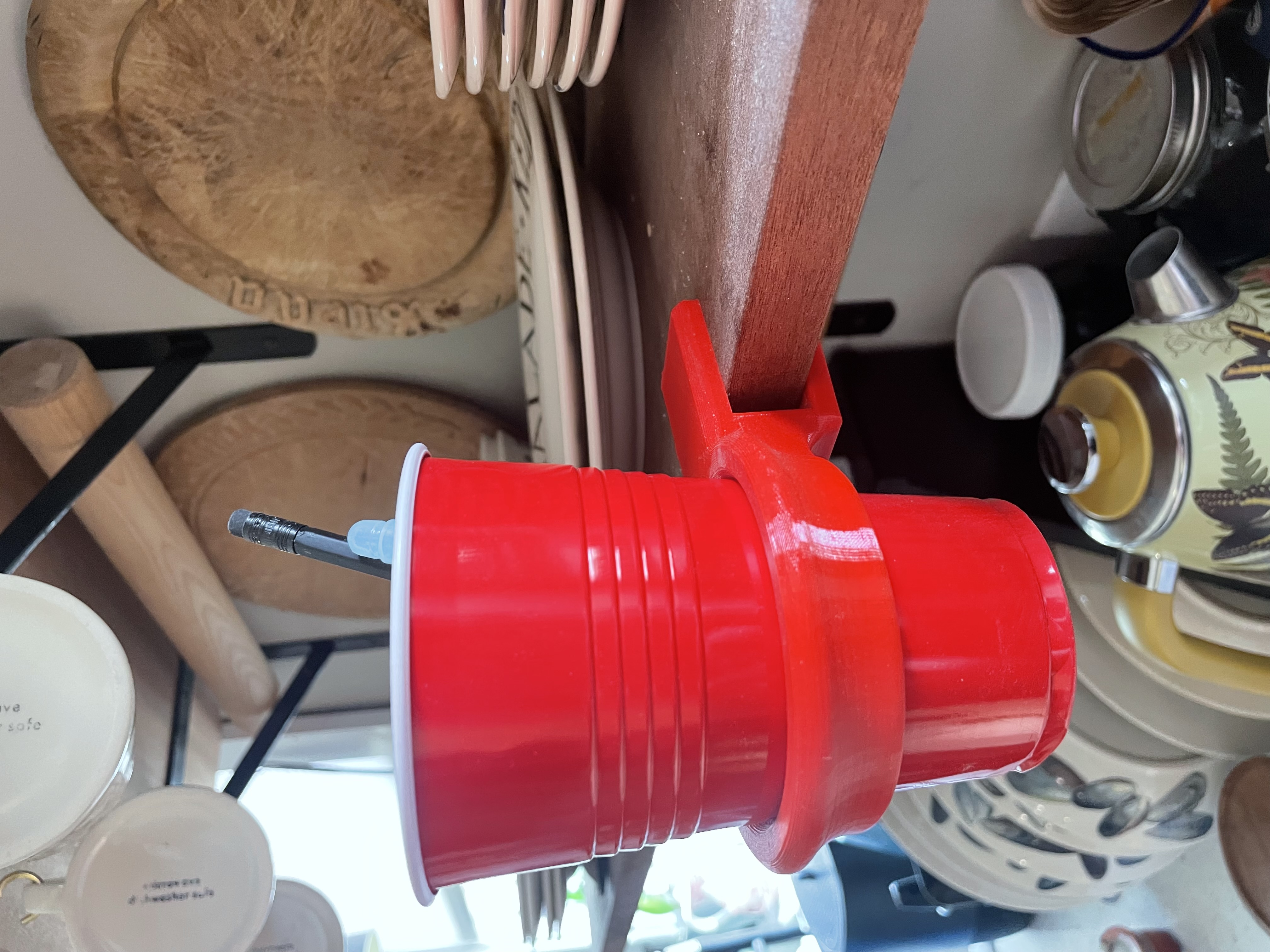 Cup Holder with 3/4(19mm) shelf attachment
