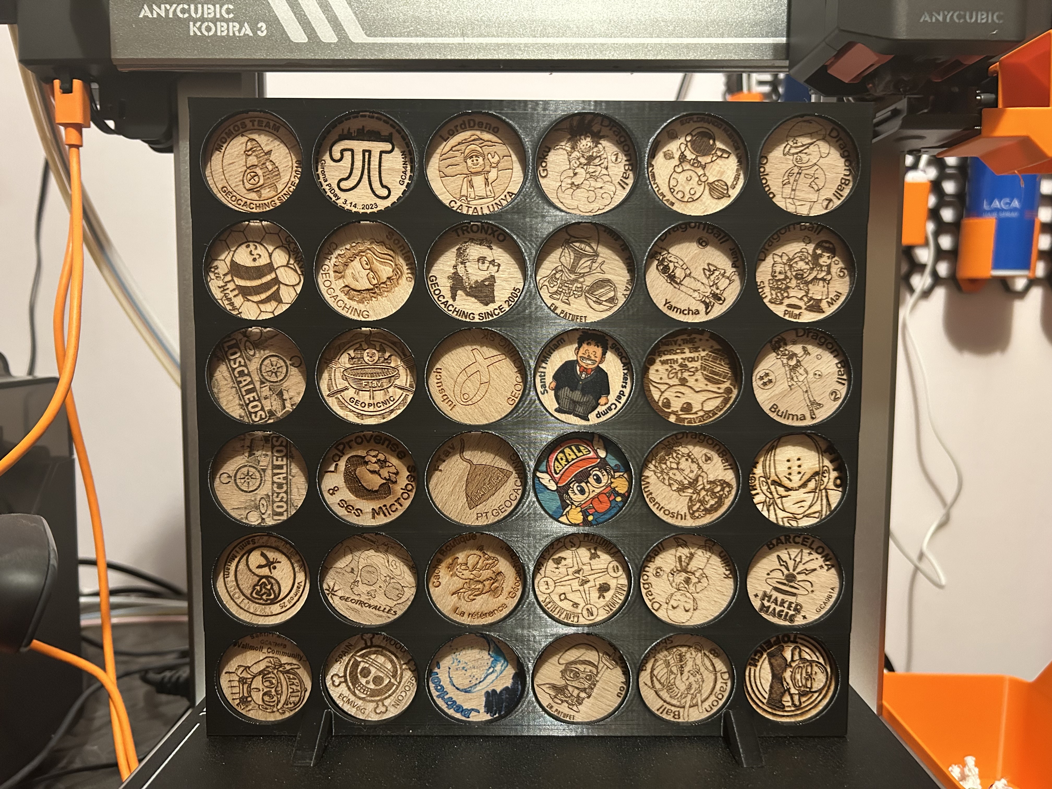 4 In a Row CWG Woodcoins