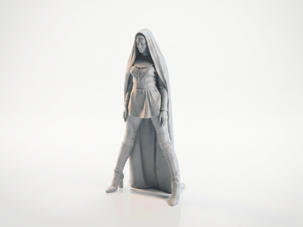 Nun In Boots Female Figure 3D Printable
