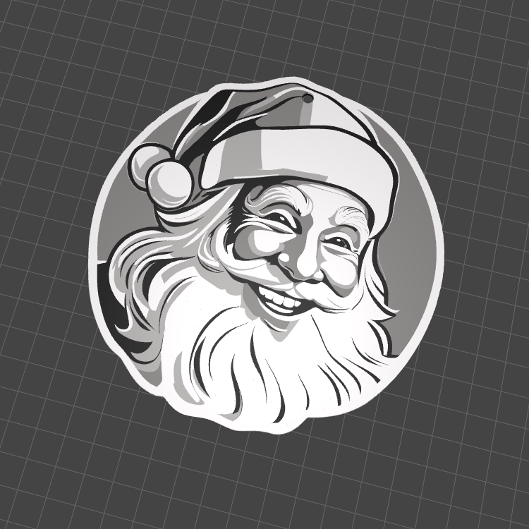 Santa I decoration .3mf .stl colors x4