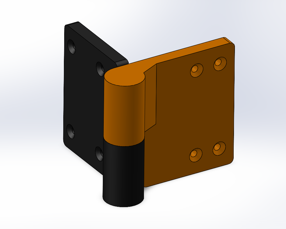 PivotPrint - An outsidemounted hinge for small doors