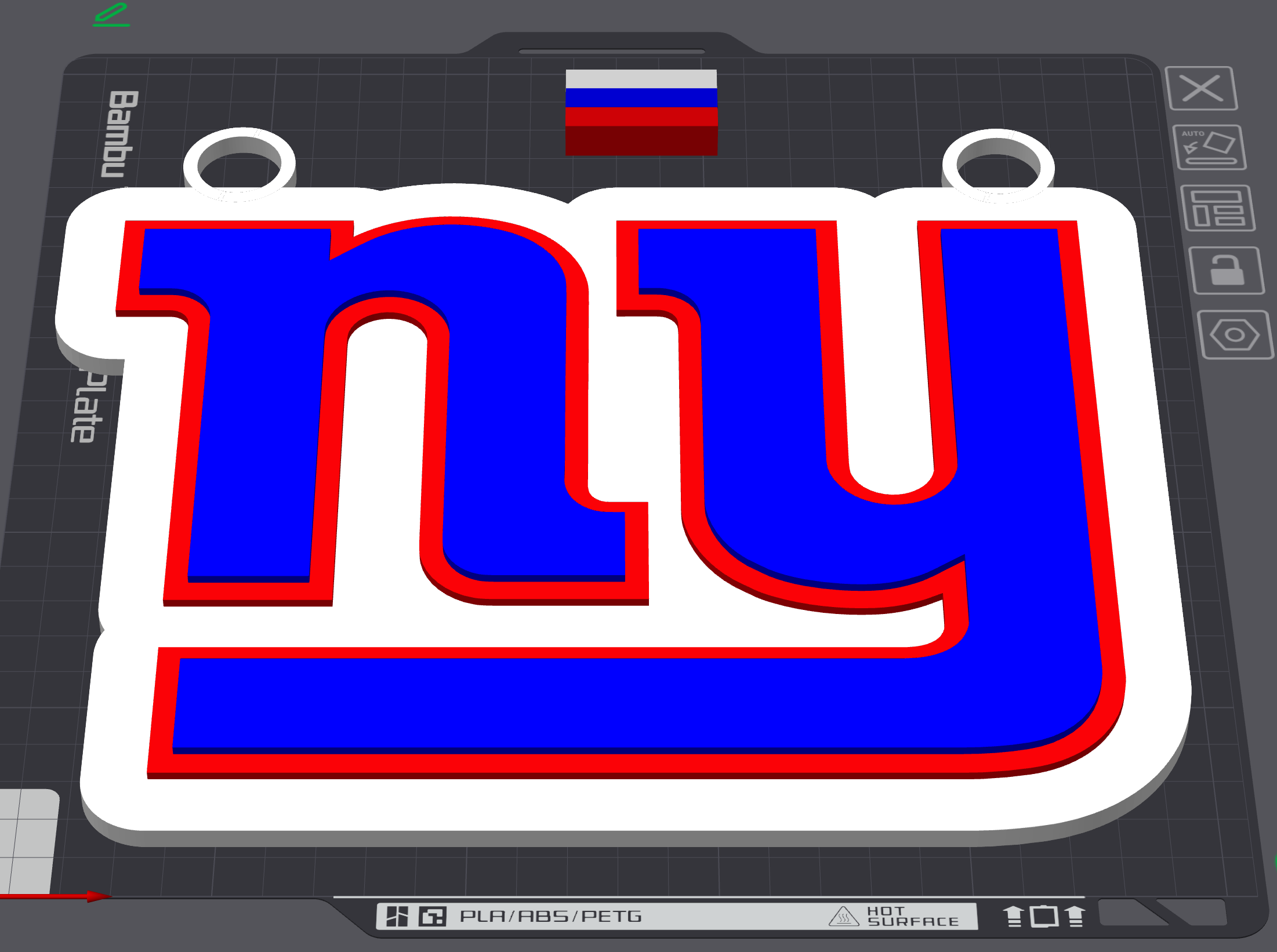New York Giants Oversized Necklace Logo