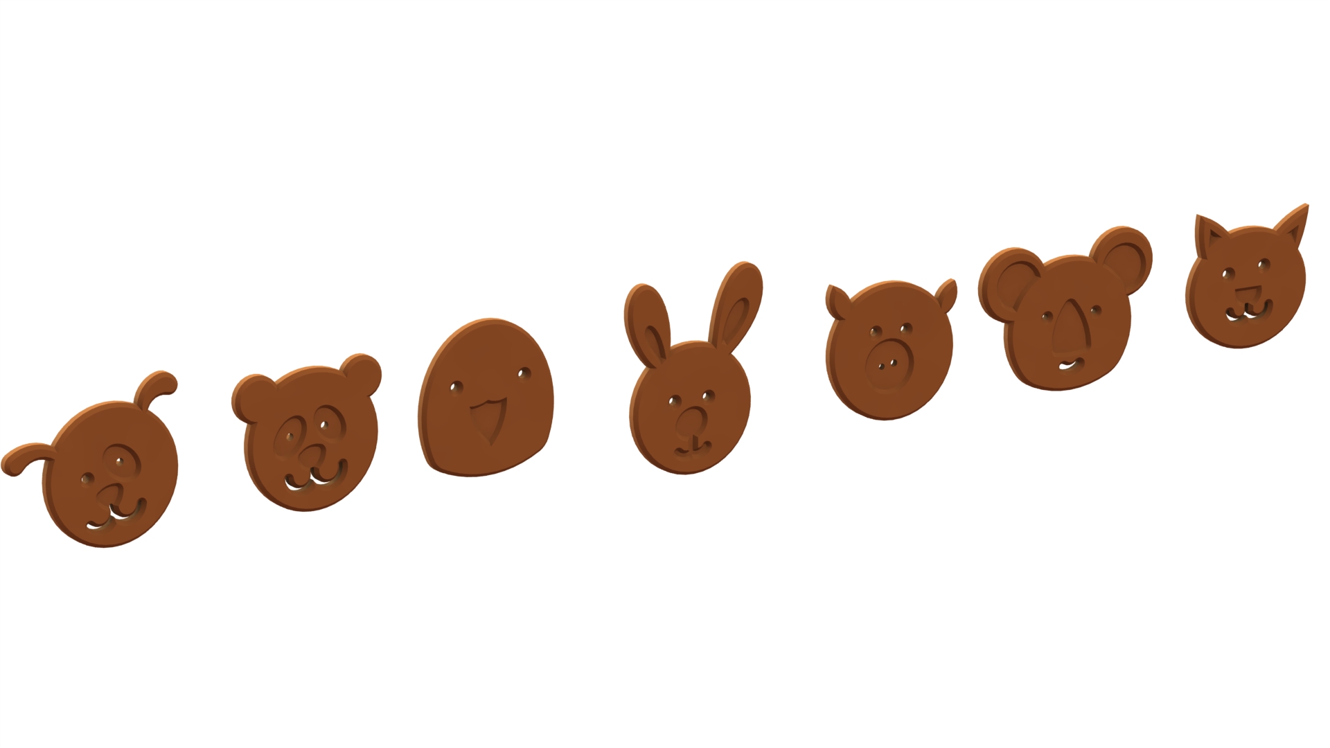 Animal Buttons (FDM) by Thijs | Download free STL model | Printables.com