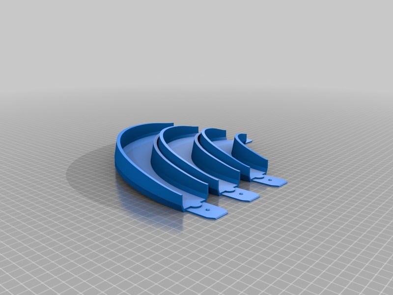 Hot Wheel Track 90 deg Turn, 10 deg Bank w/ Improved Joiner (100mm, 150mm, 200mm Radius)