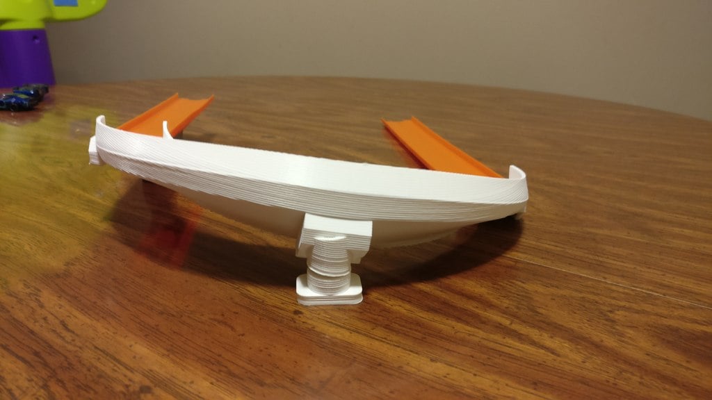 Hot Wheel Track 180 deg Turn, 45 deg Bank, 40mm Drop w/ Joiner