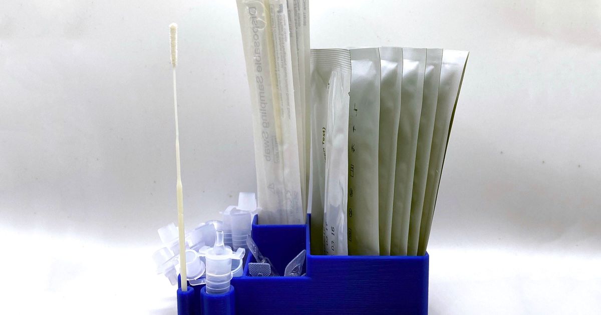 Covid test holder for NHS Test & Trace kits (Lateral Flow Test/Rapid Antigen Test) by Pippa