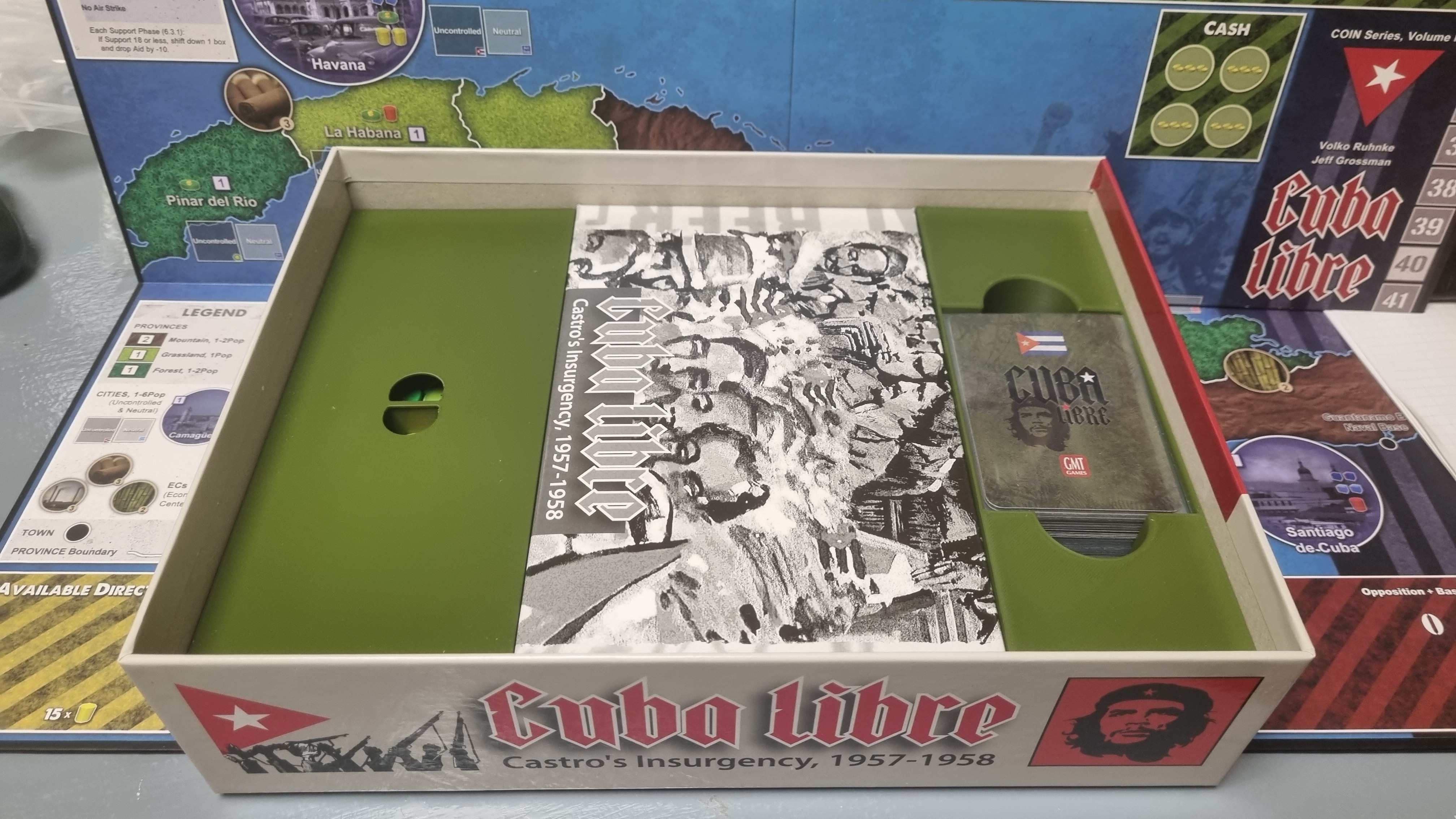 Cuba Libre boardgame sleeved cards holder insert