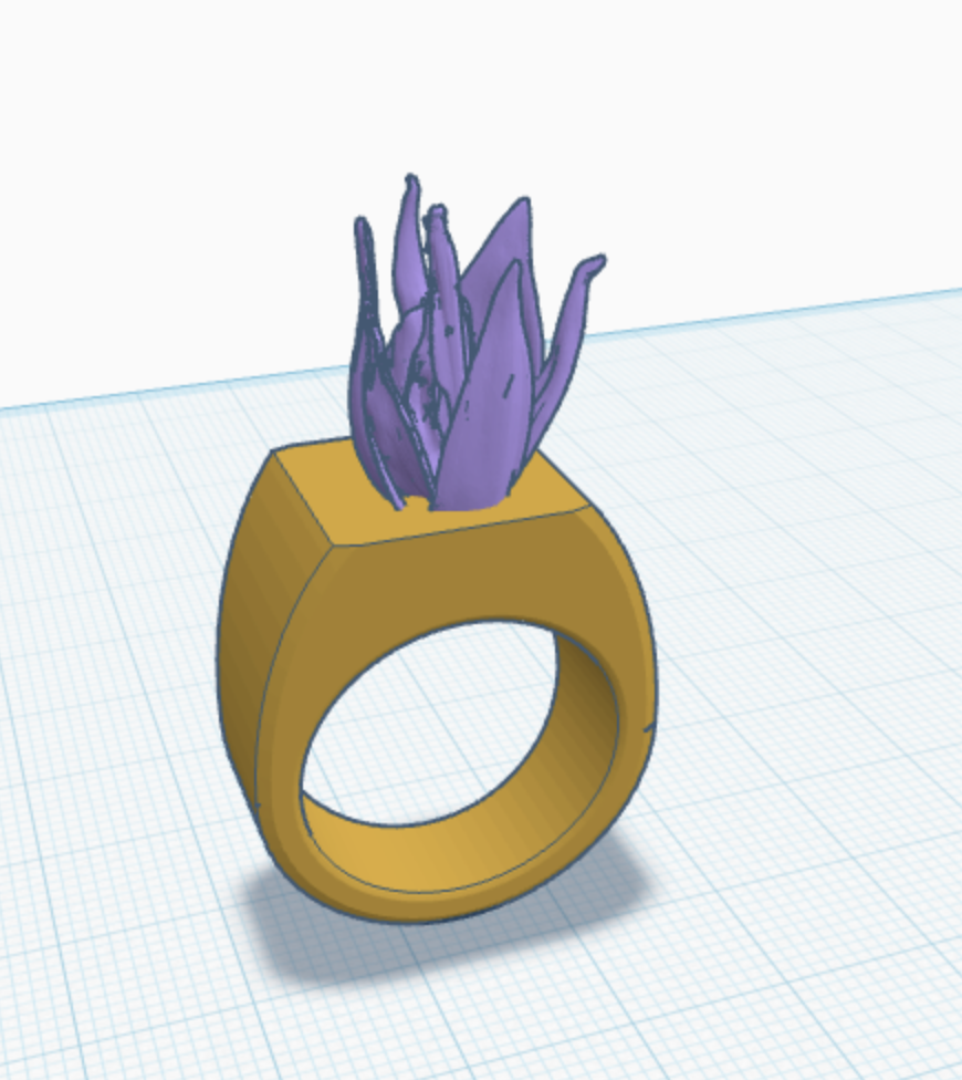 Miniatura 2 do modelo 3D flower ring