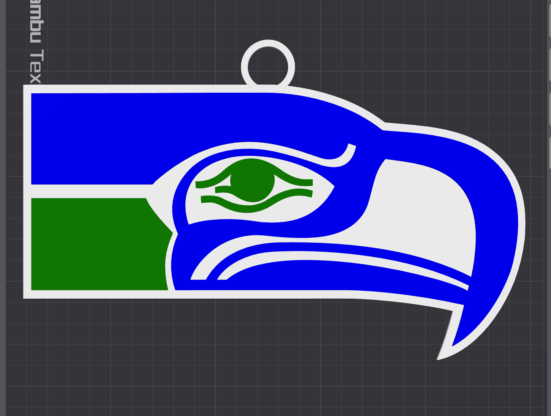 Seattle Seahawks Retro Oversized Necklace Logo