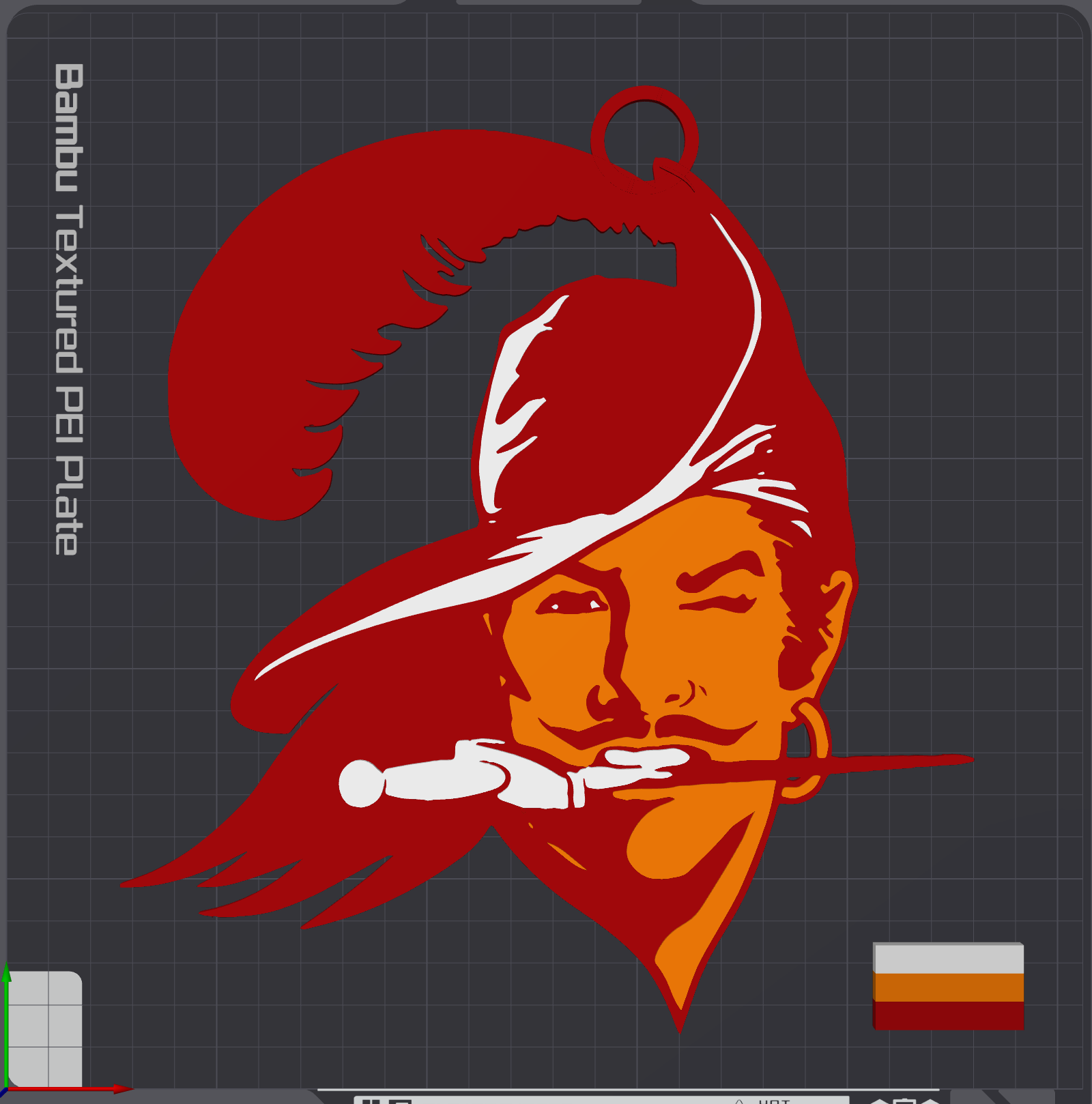Tampa Bay Buccaneers Retro Oversized Necklace Logo