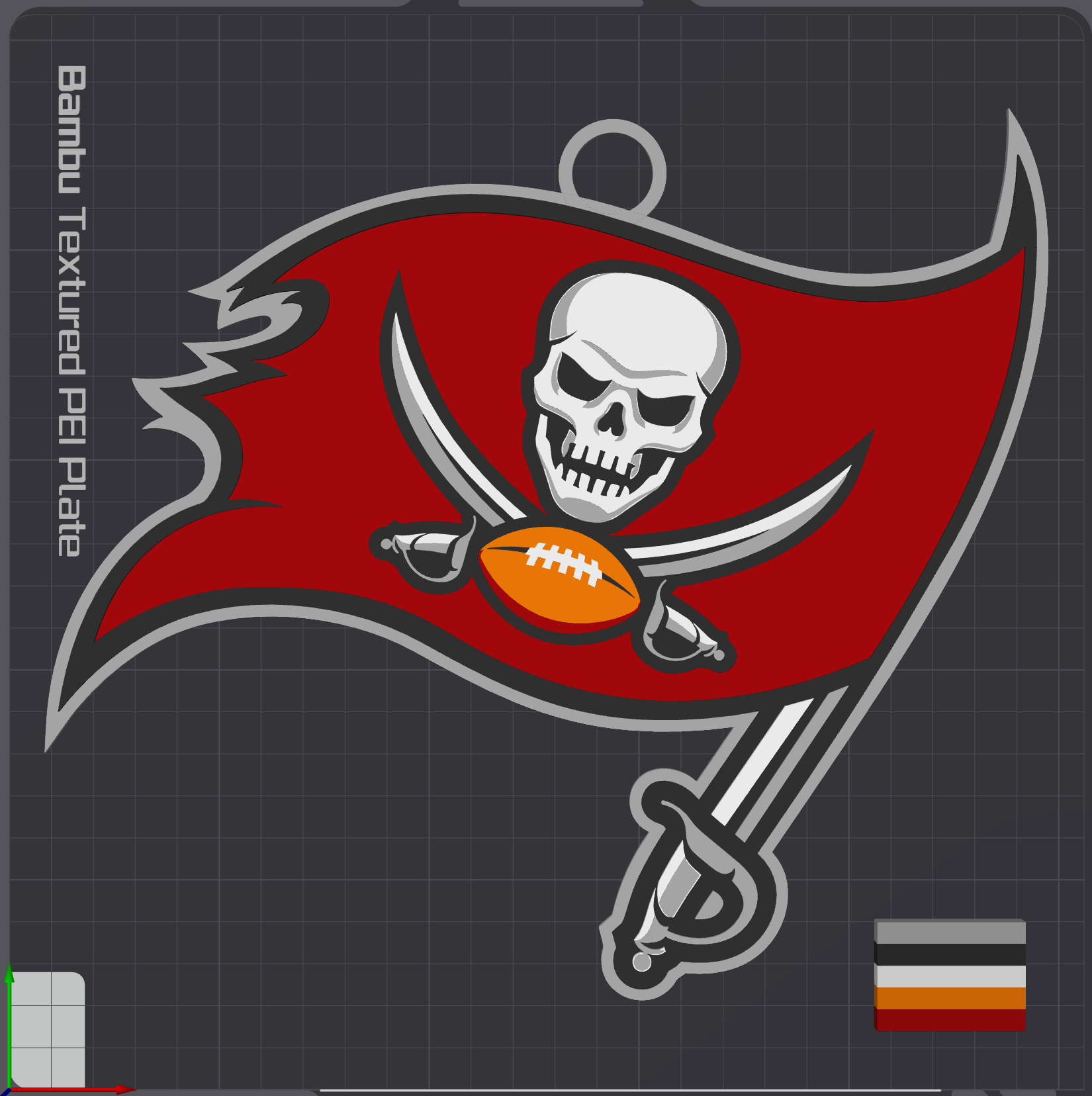 Tampa Bay Buccaneers Oversized Necklace Logo