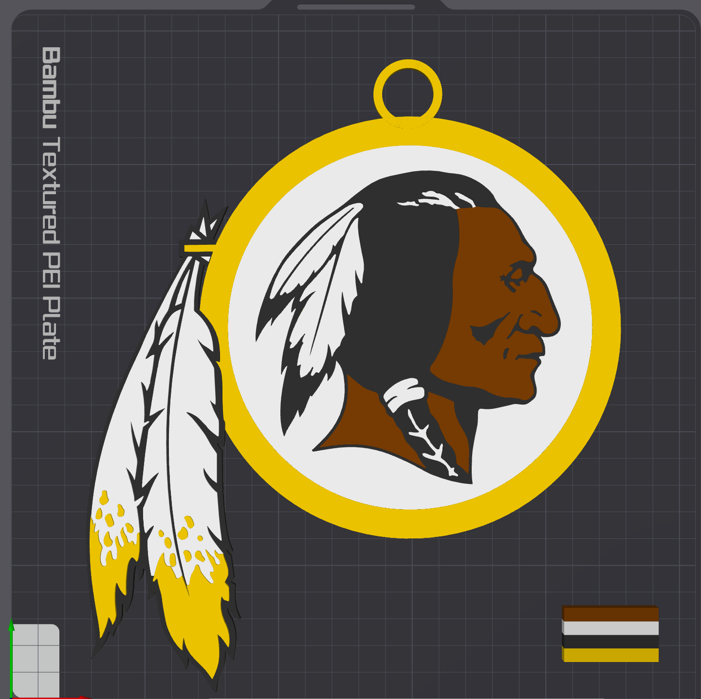 Washington Redskins Retro Oversized Necklace Logo