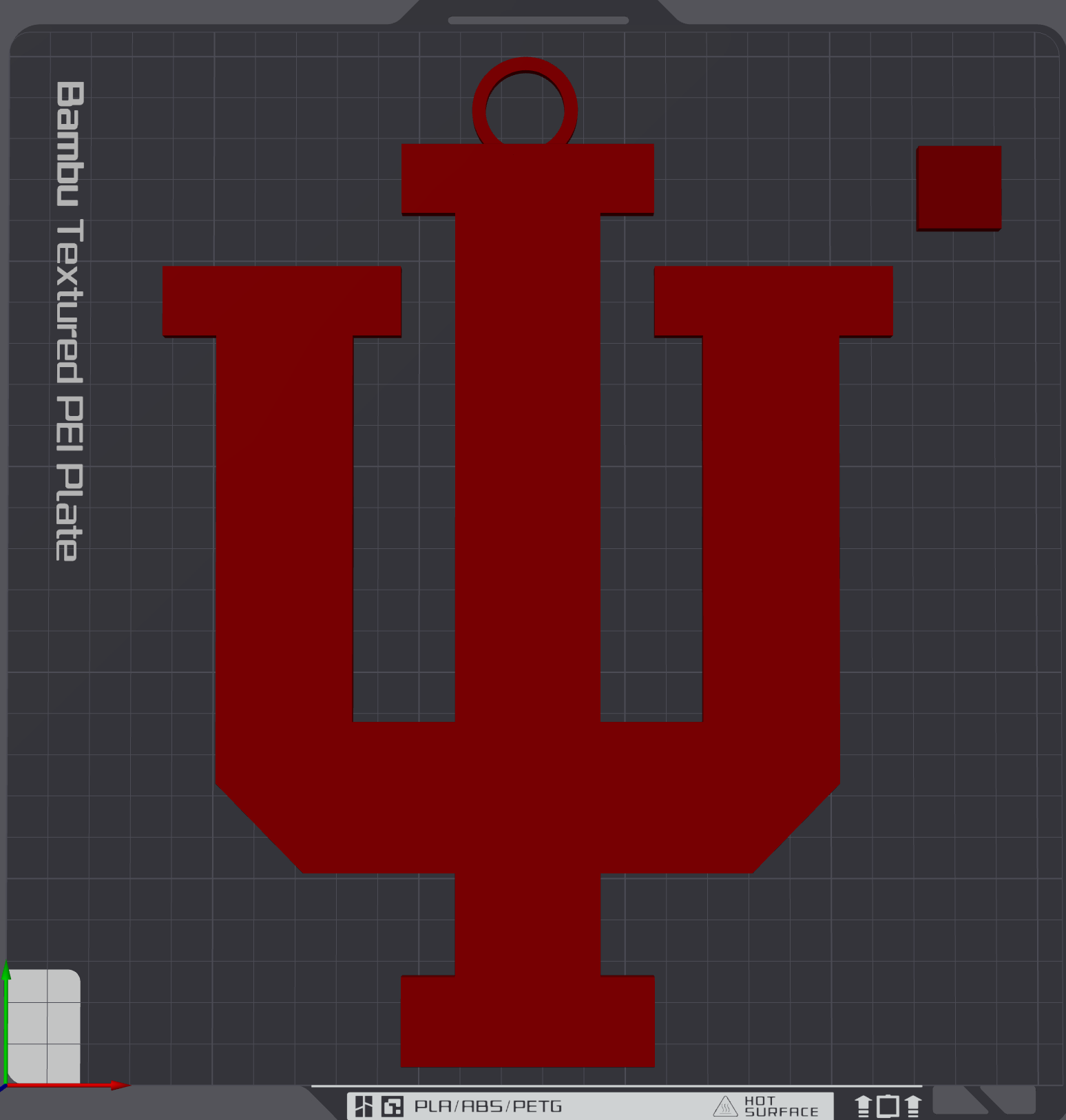 Indiana Hoosiers Oversized Necklace Logo