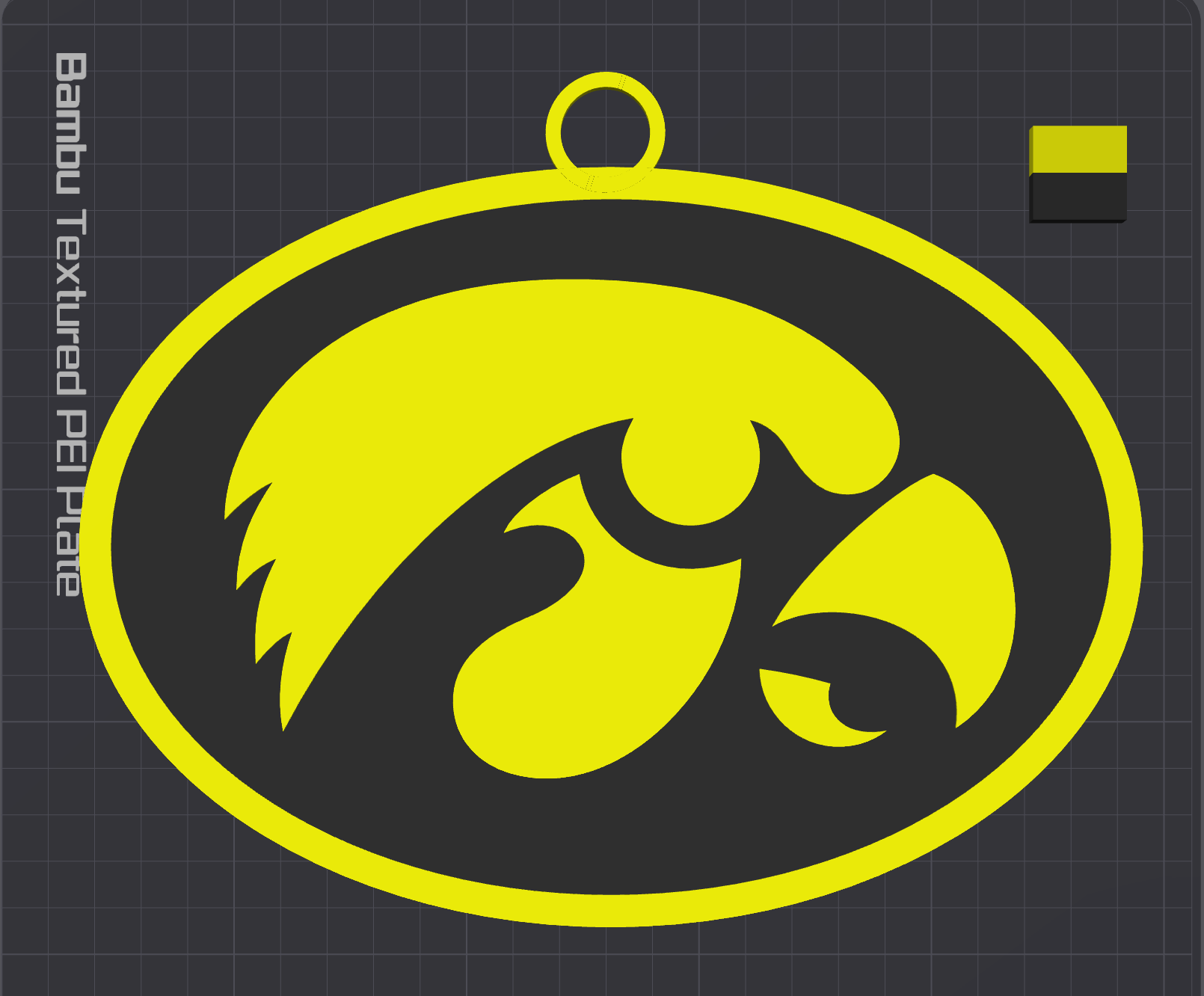 Iowa Hawkeyes Oversized Necklace Logo