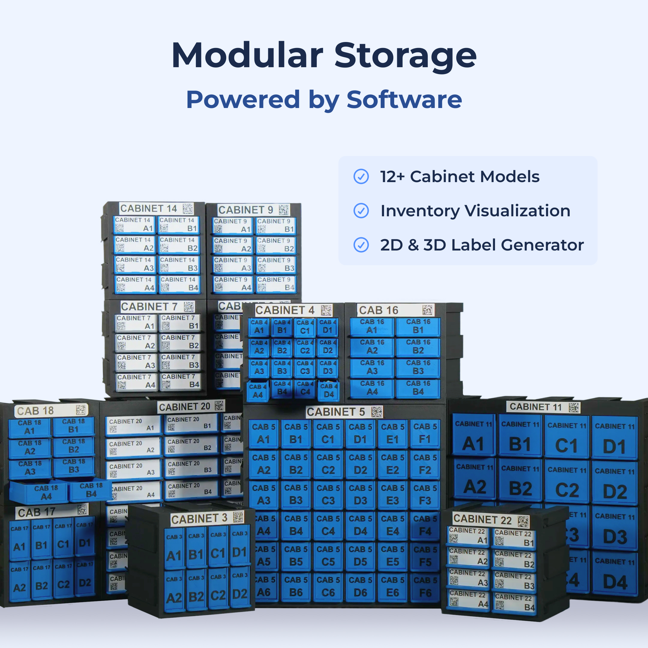 Modular Storage Cabinet System by BOM-Trace