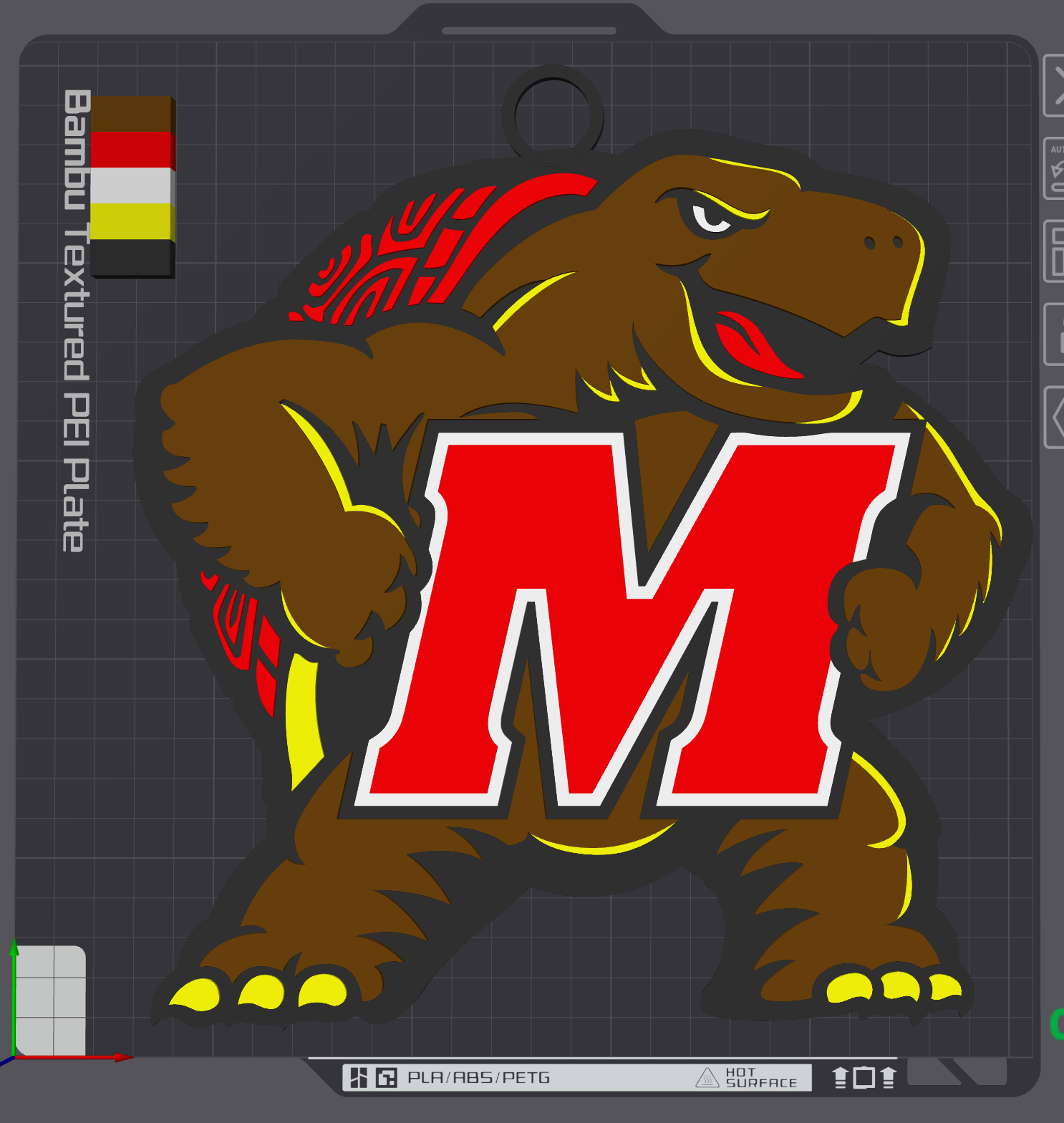 Maryland Terrapins Alternate Oversized Necklace Logo