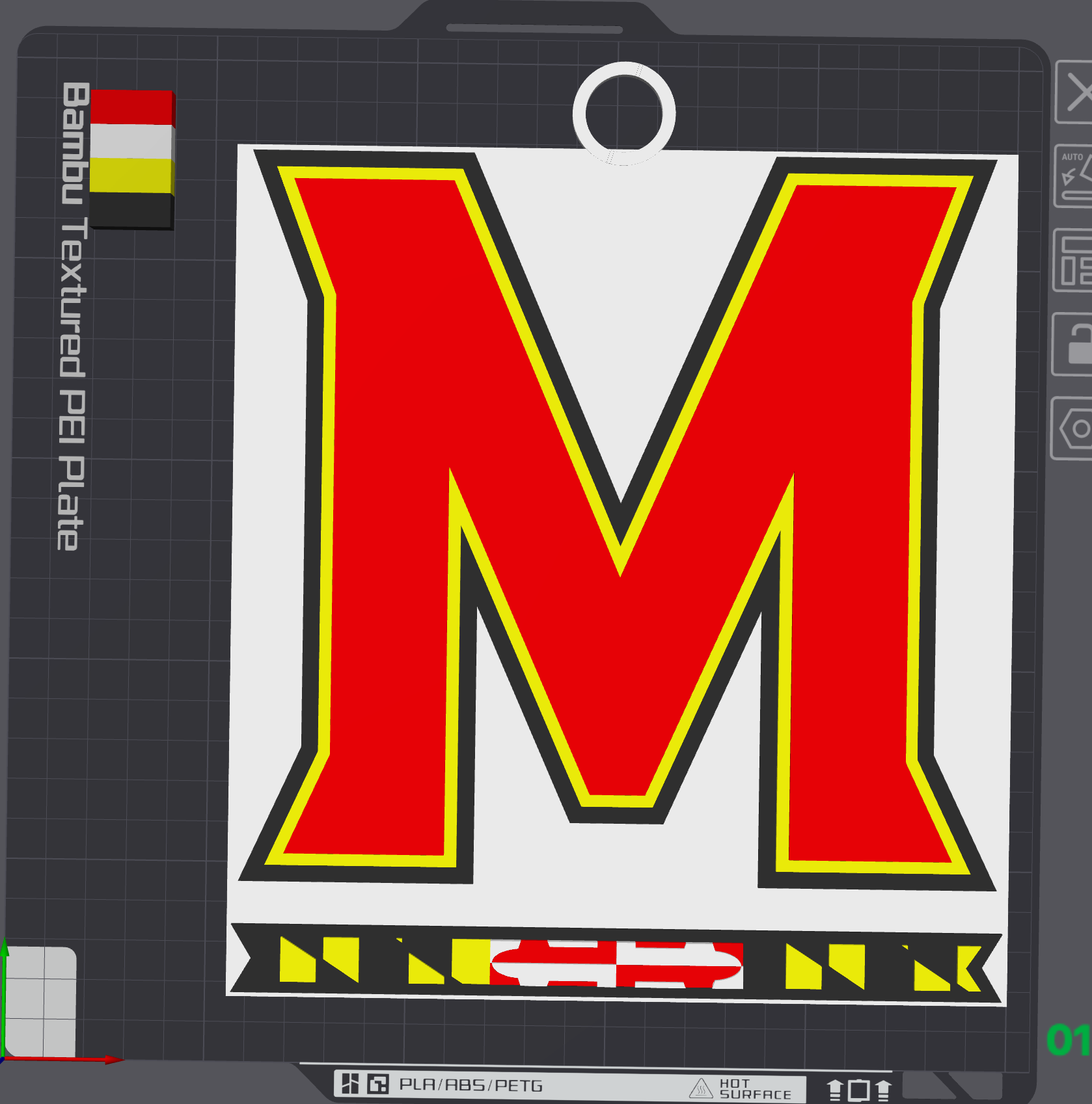 Maryland Terrapins Oversized Necklace Logo