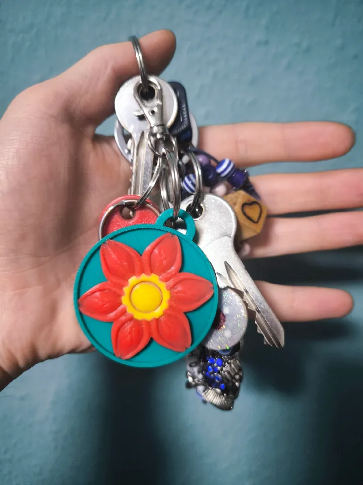 Flower Keychain by Dreamweaver 3D | Download free STL model