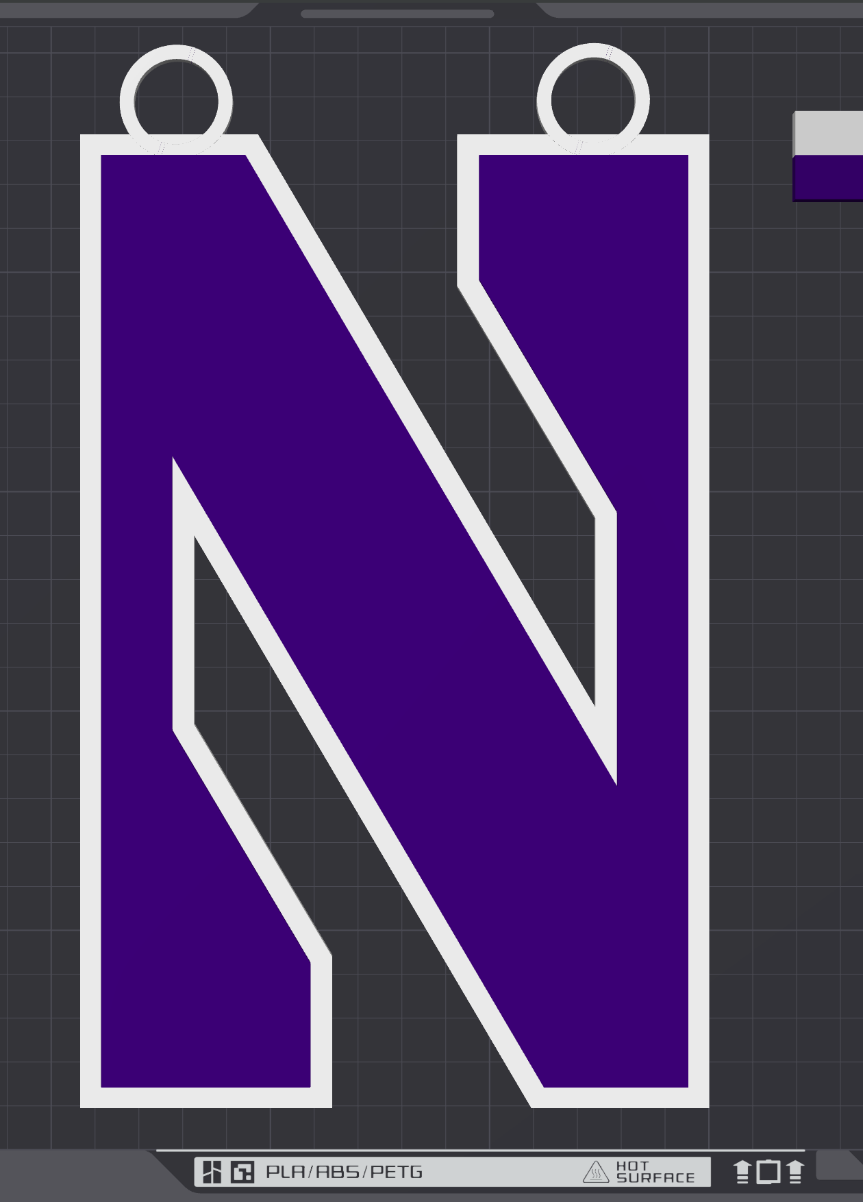 Northwestern Wildcats Oversized Necklace Logo