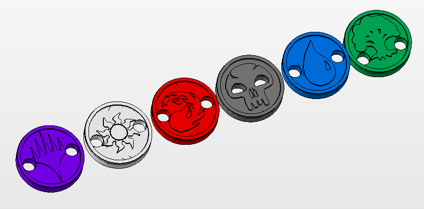 Magic: The Gathering Button Mana Colors