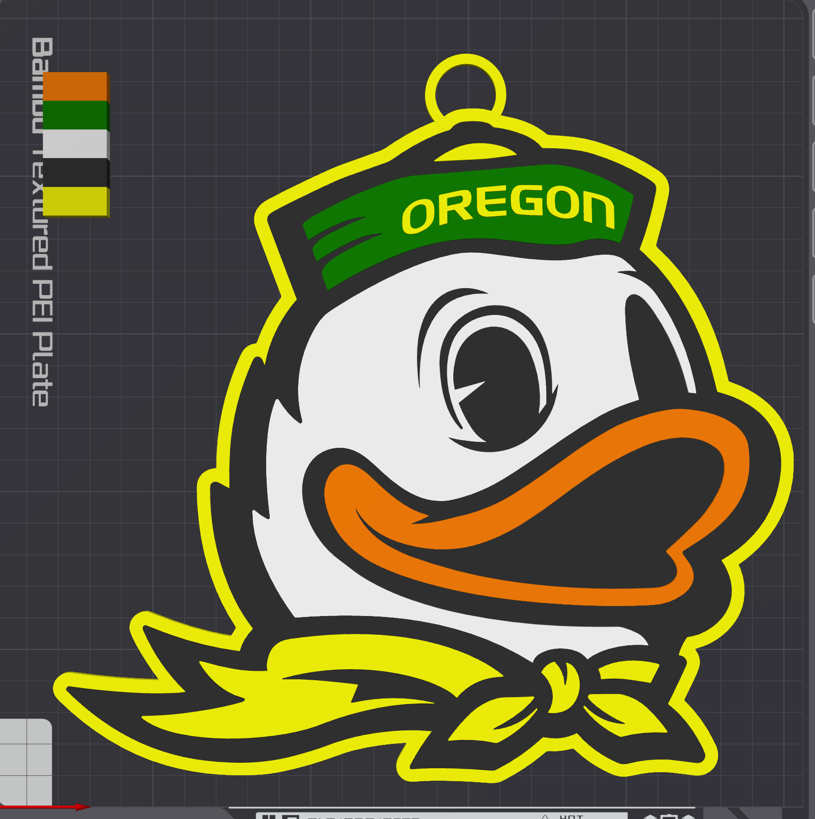 Oregon Ducks Alternate Oversized Necklace Logo